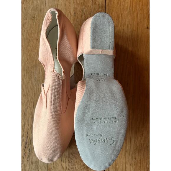 Sansha Magnifica Pink Canvas Ballet Teaching and Character Shoes 12M TE6 US 9 - Picture 6 of 6
